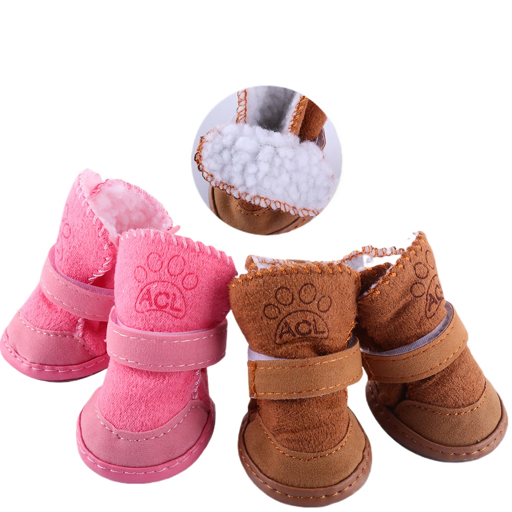 Sneaker Protector - 4Pcs/set Warm Pet Dog Shoes Sneakers