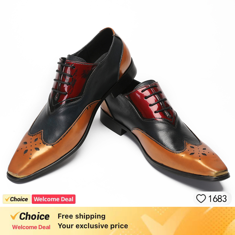 LUXURY MEN'S OXFORD SHOES BLAC - Leather Shoe Polish review and price