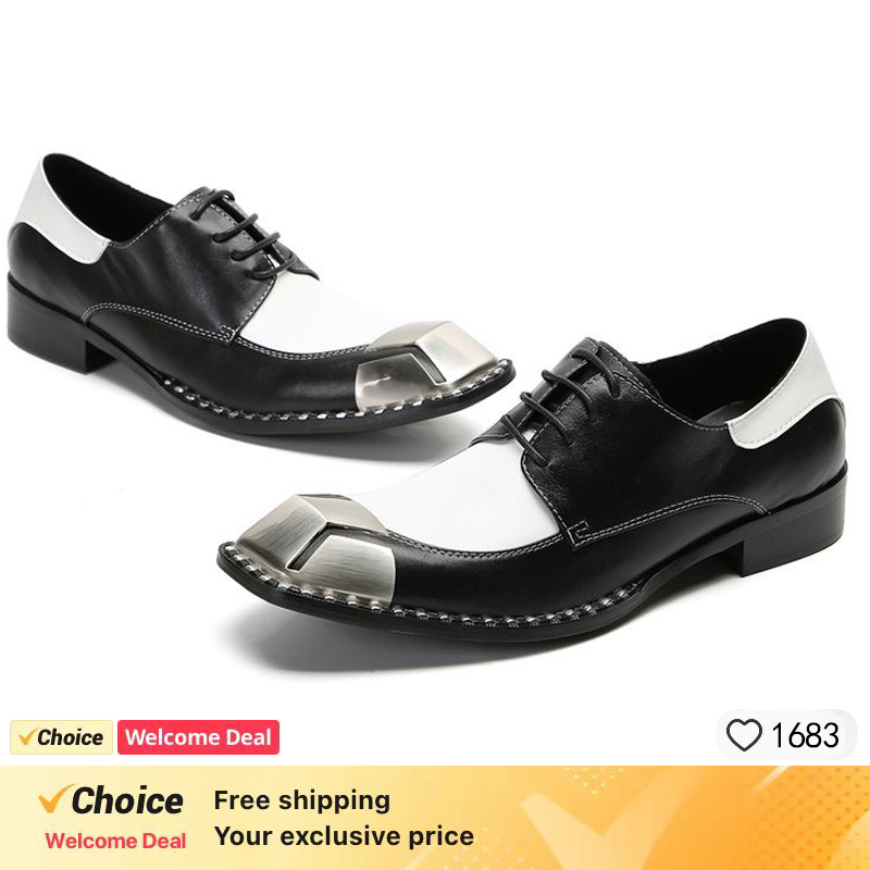 LUXURY MEN'S OXFORD SHOES BLAC - Leather Shoe Polish review and price